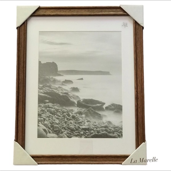 16”x20” Matted to 11”x14” Wood Wall Frame Midtone Woodgrain - Threshold - Picture 1 of 10